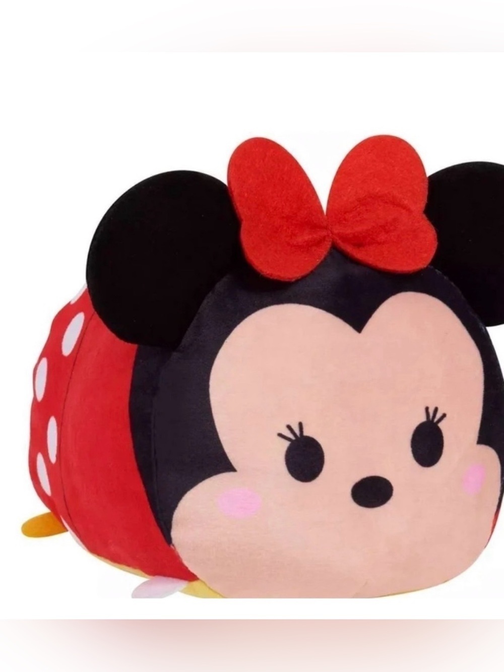 Disney Minnie Mouse Tsum Tsum Plush Stuffed Toy Red Polka Dot 8” EUC